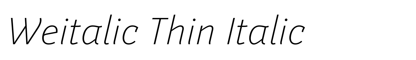 Weitalic Thin Italic
